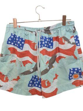 AMBSN California Men's USA American Flag Eagle Board Shorts Swim Trunks MEDIUM